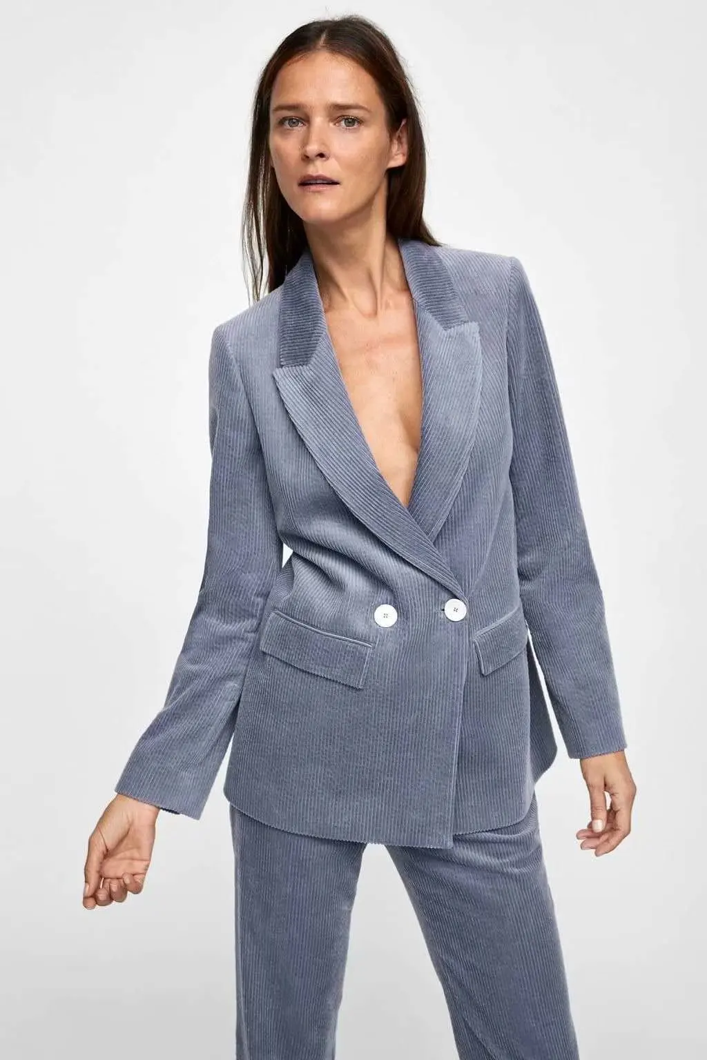 

2018 Spring And Summer New Style Ozhouzhan Corduroy Suit Women's Suit Coat S1747