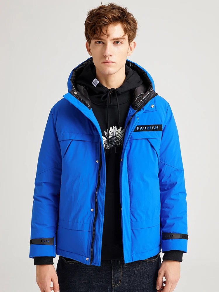Пионерский лагерь черный синий пуховик Мужская Брендовая верхняя одежда с капюшоном Высокое качество 80% серый утиный пух куртки пальто для мужчин AYR907403