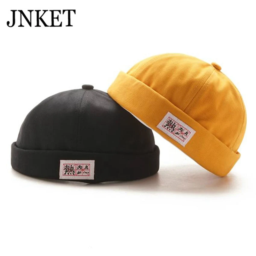 

JNKET Casual Skullcap Beanies Hat Men Women Hip Hop Hat Pumpkin Hat Foldable Brimless Hat Bonnet Sailor Hat Adjustable Hat