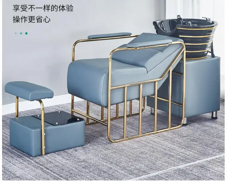 Hairdressing shop barber shop shampoo bed hair salon special ceramic basin punch bed shampoo basin
