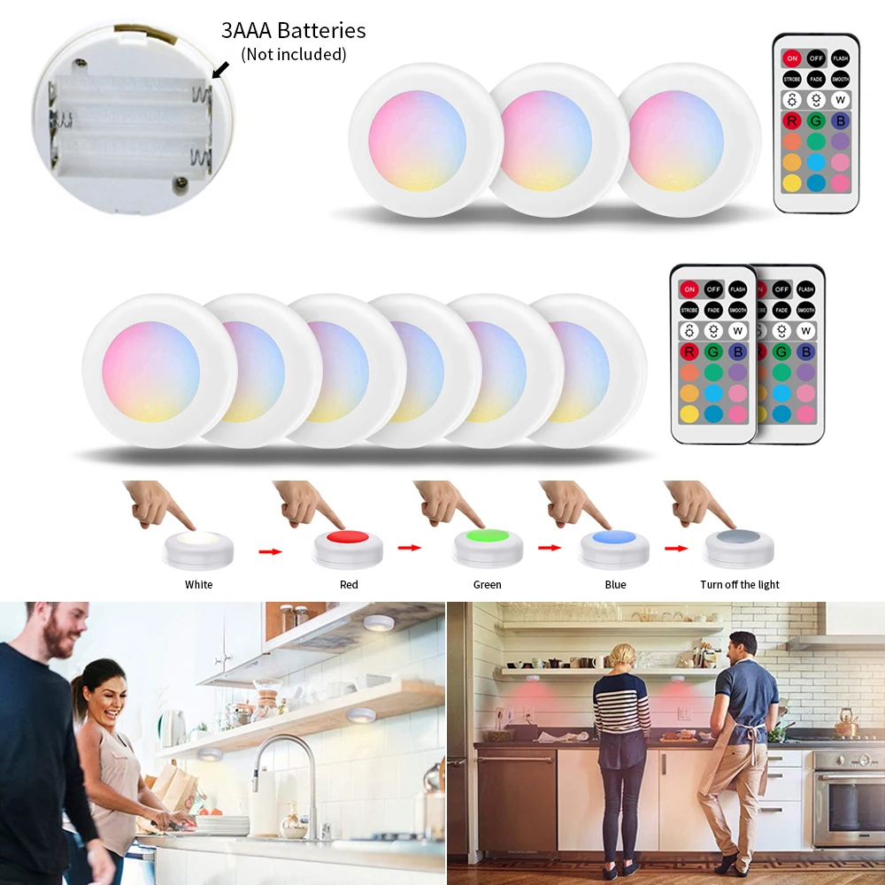 

13 Color RGB Multi-purpose Cabinet Light With Remote Control Led Sensor Closet Lamps For Bedroom Wardrobe Decoration Lighting