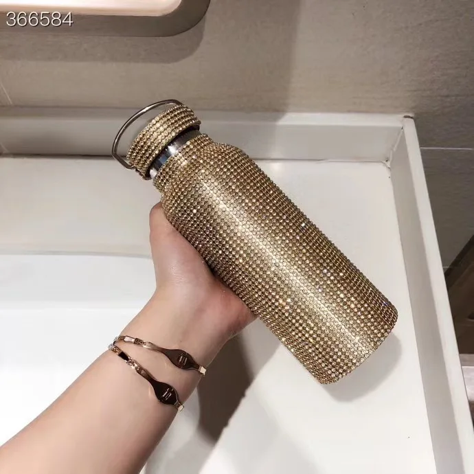 Ludlz Rhinestone Thermos Cup, Stainless Steel Thermal Bottle, High-end  Insulated Thermos Coffee Cups, Diamond Bling Vacuum Flask Mug with Hanger  Best