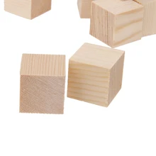 10 шт 1 дюйм деревянные кубики необработанные деревянные блоки для деревянных поделок, деревянные кубики, деревянные блоки, отлично подходят для детских душевых(10 шт