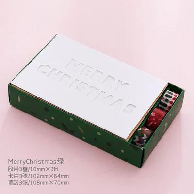 Merry Christmas 2 12 коробок в партии, поздравительные открытки с буквами, открытки с благодарностью, открытки на день рождения, рождественские вечеринки, Набор для творчества - Цвет: Merry Christmas 2