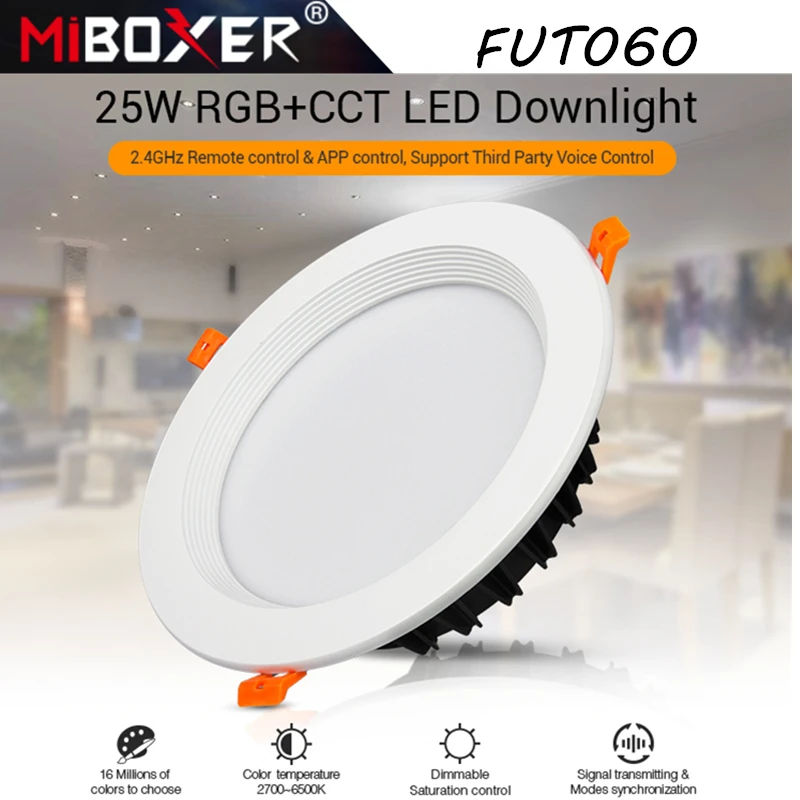 MiBoxer 6W 9W 12W 15W 18W 25W RGB+CCT LED Downlight Ceiling Spotlight FUT060 061 062 FUT063 FUT064 FUT065 FUT066 FUT068 FUT069 down lights led