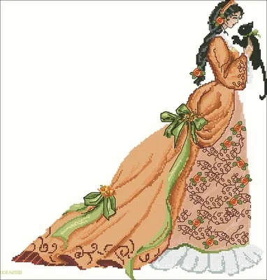 

DIY Embroidery Needlework Sets, 25 RL01, Ms. Cho Counted Cross Stitch Kits, 11CT, 14CT, 18CT
