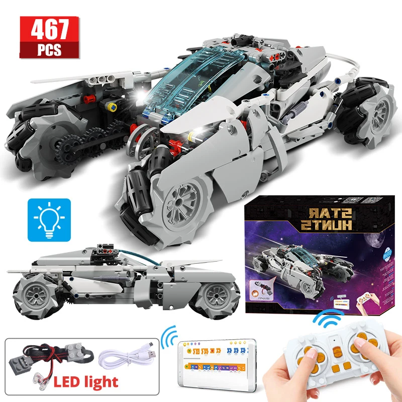 467pcs City RC Vehicle Bricks Toys MOC Star Series APP Remote Control Rotating Drift Racing Car Building Blocks New Year Gifts | Игрушки и