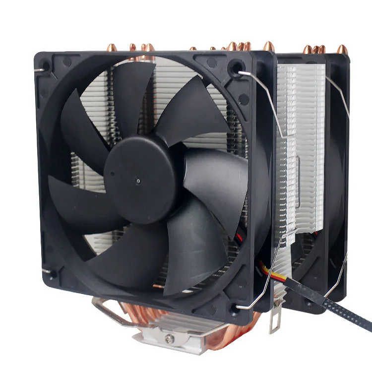 3 needle without fan Высокое качество 2 Heatpipe Премиум кулер для процессора двухрядный шахматный радиатор труба тихий гидравлический подшипник вентилятор охлаждения - Цвет лезвия: 3 needle without fan
