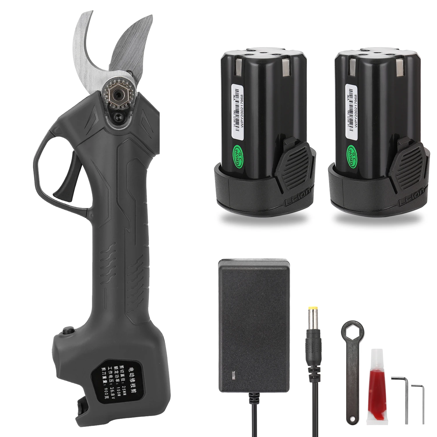 Tijeras eléctricas de podar de 150W, tijeras de podar recargables para árboles frutales y jardinería, cortador de ramas inalámbrico