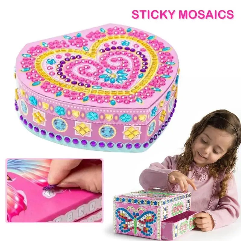 

DIY Special Shaped Diamond Painting Heart Shape Jewelry Storage Box Gifts Candy Cookie Box Household storage Children toys