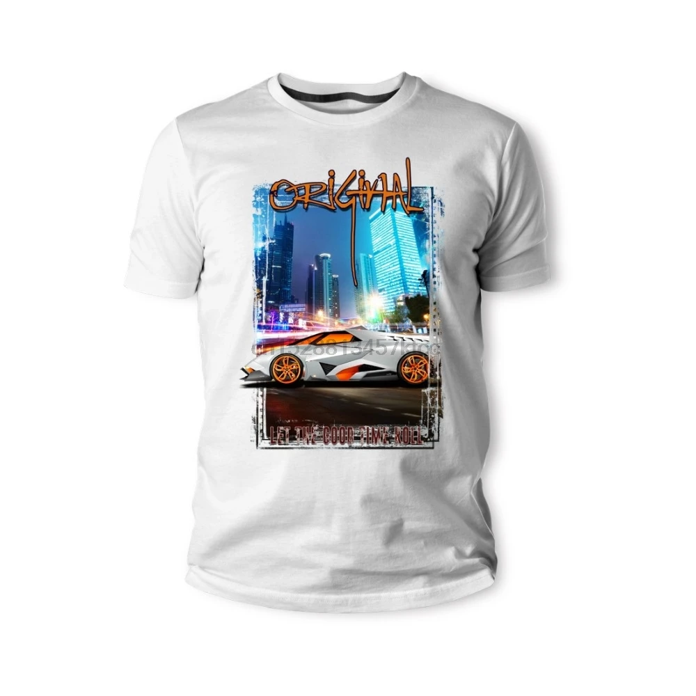 T-Shirt Italy Classic Legend Car Concept Silber Orange Auto Youngtimer Oldtimer Herren new Summer Style Short Sleeve | Мужская одежда