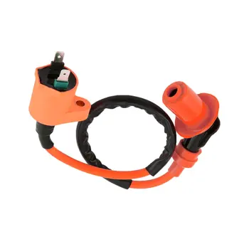 

Modified Orange Ignition Coil 6-Pin AC Igniter A7TC Spark Plug For GY6 50CC 125CC 150CC