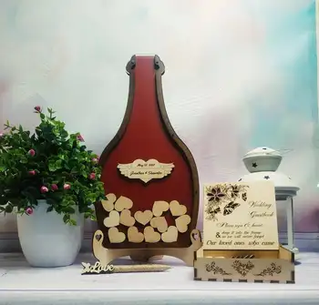 

Wedding guest book alternative Champagne Bottle wedding Drop box Champagne Bottle Wine Bottle guestbook wood Rustic Wedding gift