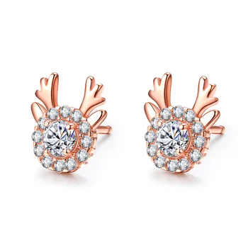 激安 14 18kローズゴールドカラーガーネット女性のジュエリークリスマスbizuteria 14 18kダイヤモンドトパーズ宝石ペリドットイヤリングorecchini