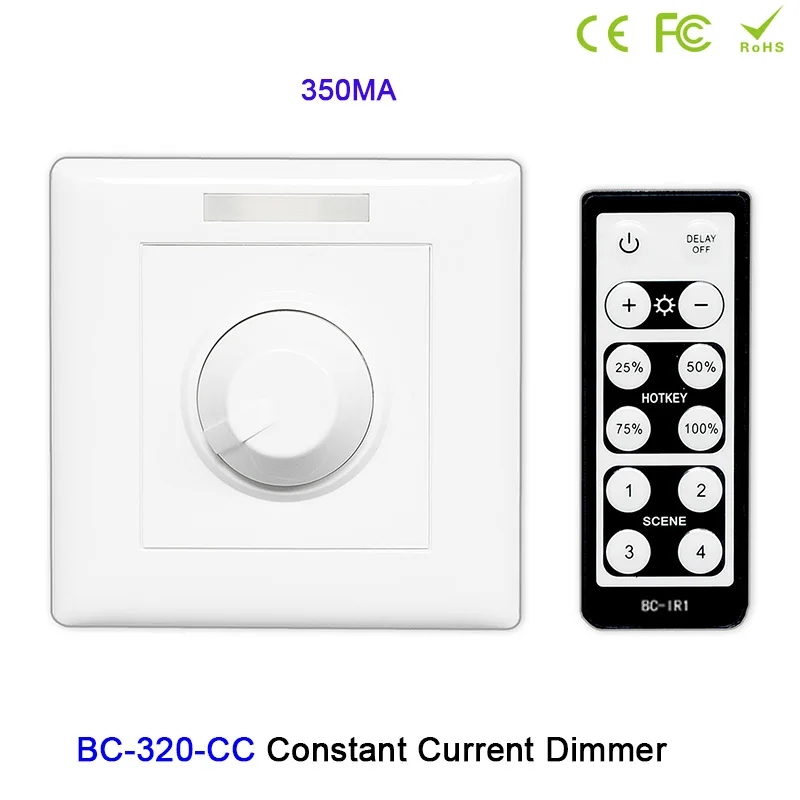 

DC12-48V Knob style PWM Constant Current LED Dimmer 350mA/700mA single channel wall dimmer switch controller for led light