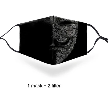 

Mens/Women V Word Vendetta 3D Print Mask High Quality Skin-friendly Masks Washable Male Reusable Antibacterial Breathable Masks