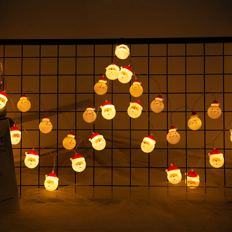 1.5M 10 LEDs Santa Claus String Lights Snowman Christmas Tree Decoration Lights Flashing Lights ALI88