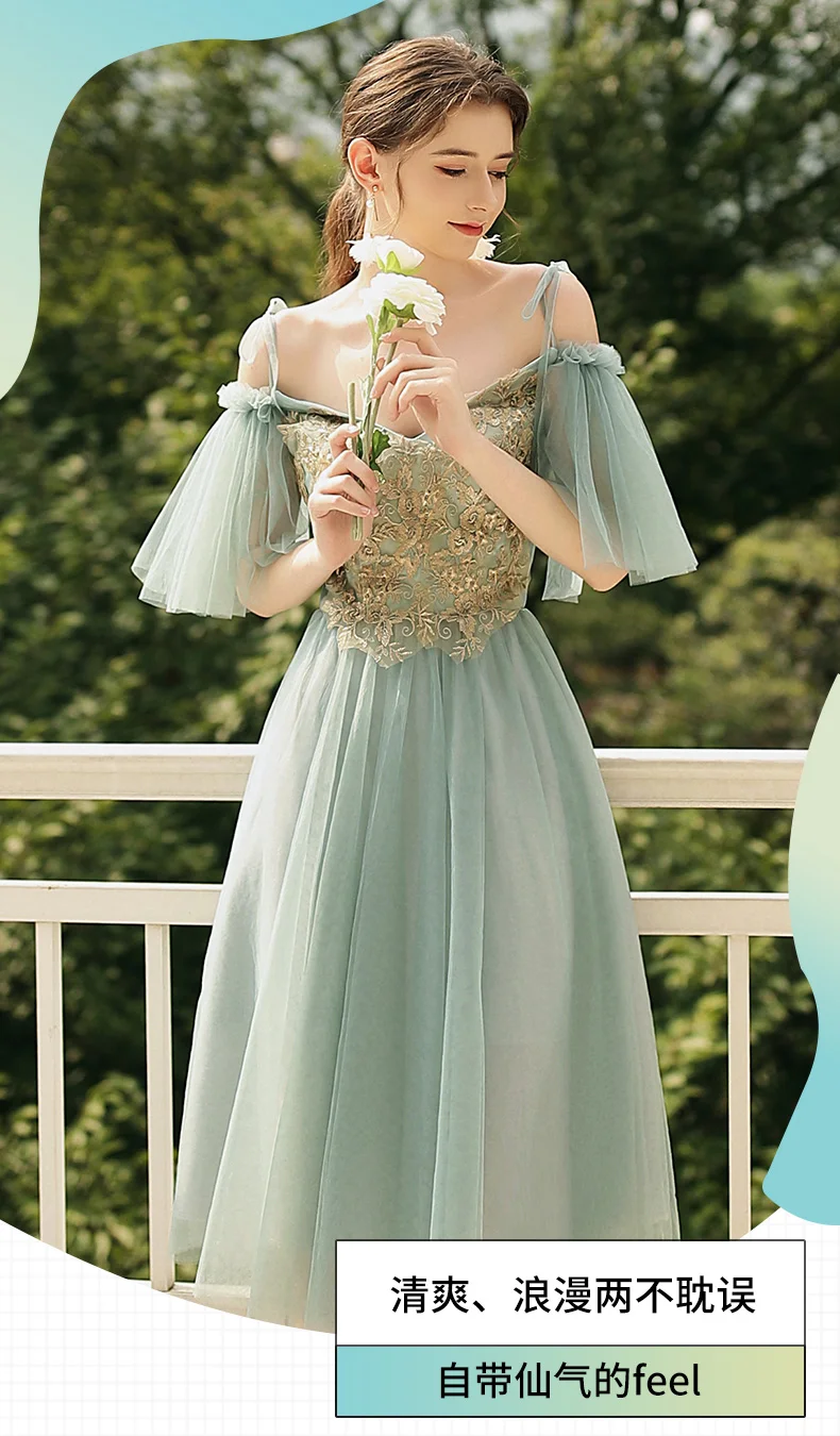 Новое серое зеленое платье подружки невесты до середины голени 110 см праздничное платье