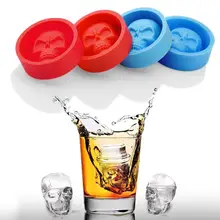 3D череп голова силиконовая форма льда Куб лоток пудинг плесень вечерние помадка торт шоколад DIY льдогенератор Хо использовать держать использовать инструменты для торта