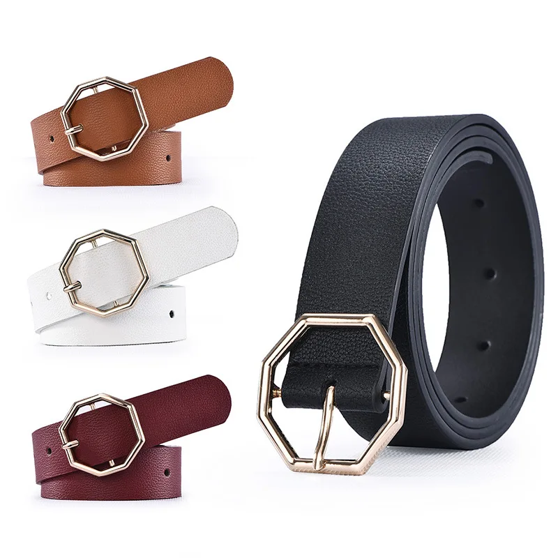 Ремень с пряжкой в форме бриллианта Женский роскошный Повседневный