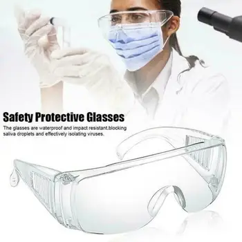 

1Pcs Half Wrap Transparent Goggles Anti Virus Safety Goggles Glasses Eye Protection Work Lab Anti Dust Clear Lens Anti Splash