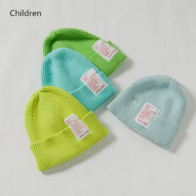 

Baby Girl Boy Hat Winter Soft Warm Kids Beanie Hat Candy Color Crochet Elasticity Applique Knit Hats Children Casual Cap шапка