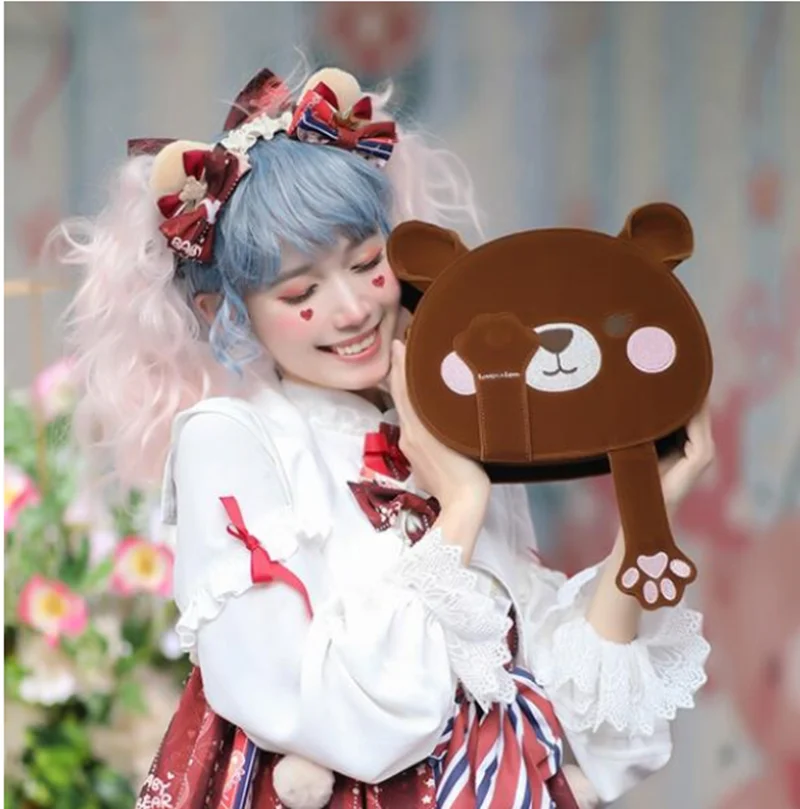 Японская милая Лолита сумка на плечо Милая Вышивка kawaii Девушка Наклонная Сумка