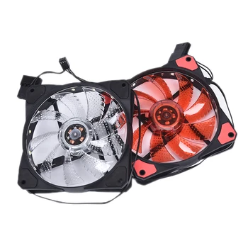 

120mm PC Computer Cooling Fan Ultra Silent 15 LEDs Case Fan Heatsink Cooler Radiator 12CM Fan 12V DC CPU Coolers