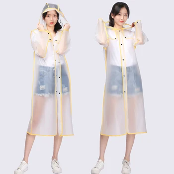 

Spring Transparent Raincoat Women Rain Outdoor Raincoat Korean Fashion Rain Casaco Feminino Impermeavel Hooded Mantle AA50YY