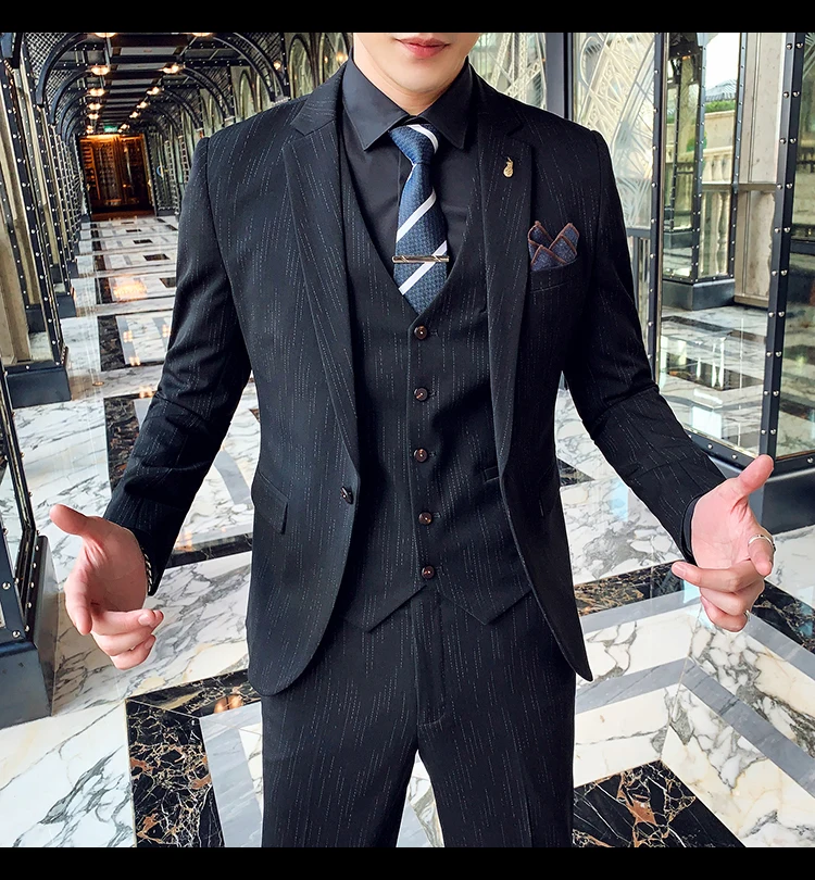 Пик дизайн твид slim fit костюм комплект одежды из 3 предметов для мужчин Нарядные Костюмы для свадьбы мужской костюм для выпускного вечера, slim fit Набор بدله رجال terno