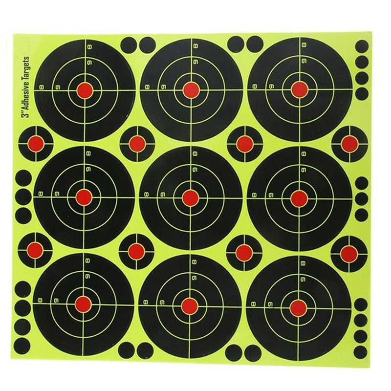 

90pcs Shooting Targets Reactive Splatter Florescent Paper Target For Hunting Archery Arrow Training Shoot Accessories