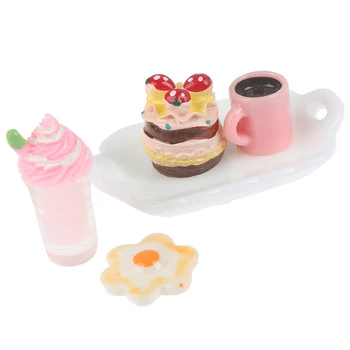 

5pcs Mini Clay Cake Snack Simulation Dessert Food Model Toys for Doll House Decoration 1/12 Dollhouse Miniature Accessories