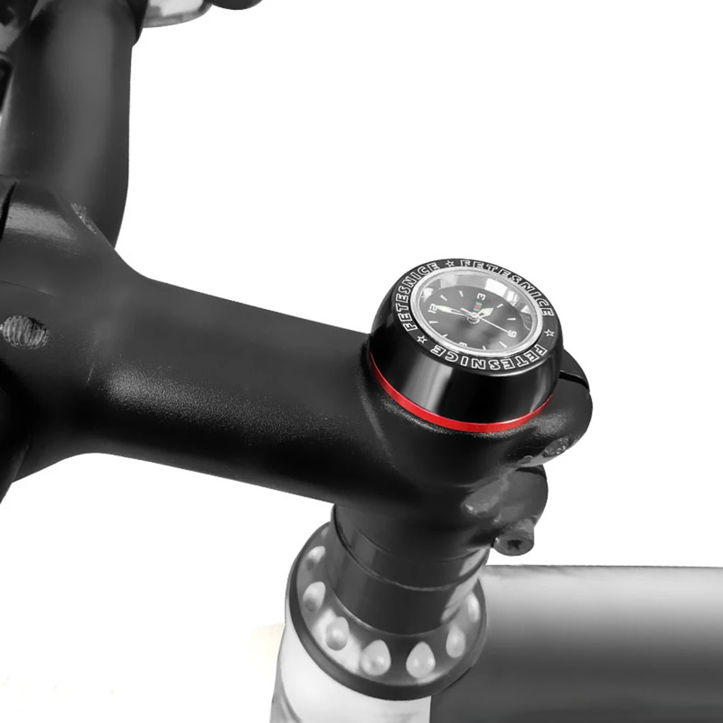 Mountain Bike Headset Watch Fixed Gear Bicycle Waterproof Stem Top Cap Clock Timepiece Accessory