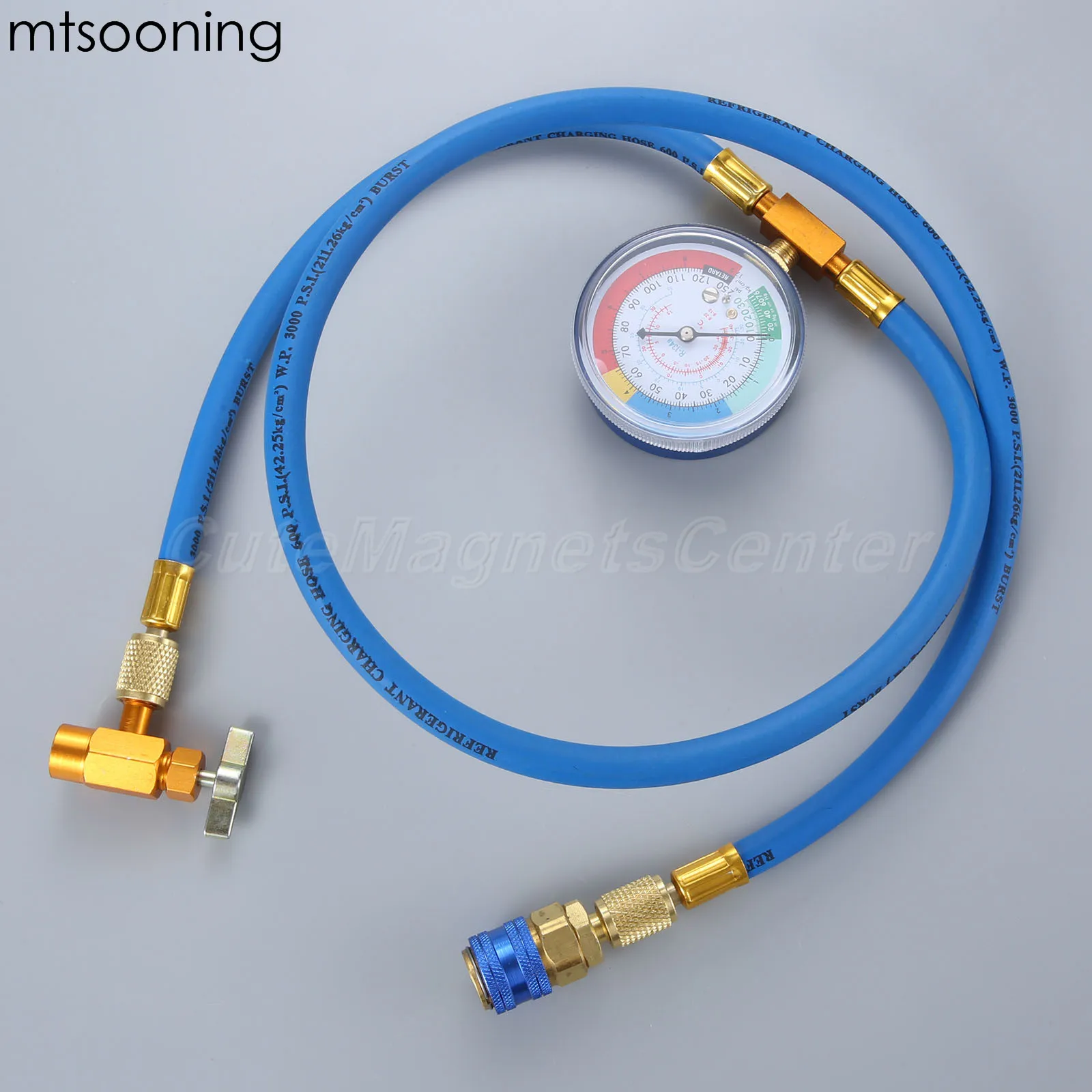 Mtsooning R134a перезарядка измерительный шланг с манометром Адаптер A/C хладагент