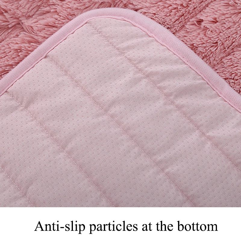 Супер мягкая плюшевая подушка для сидения с татами розовый белый лохматый пол подушка для стула коврик для сидения Современный домашний декор Нескользящая Моющаяся