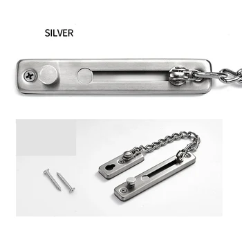 

304 Stainless Steel Anti-Theft Door Chain Lock Home Security Guard Bolts Latch for Inside Door LB88