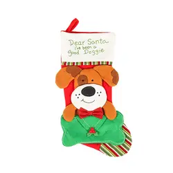 Висячий отель Санта Клаус носок для подарков украшения хранения кошка собака форма магазины дома Рождественский подарок мешок конфеты