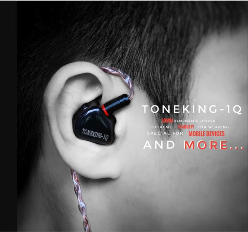 TONEKING 1Q флагманские 10 мм динамические Hi-Fi музыкальные мониторы DJ студийные