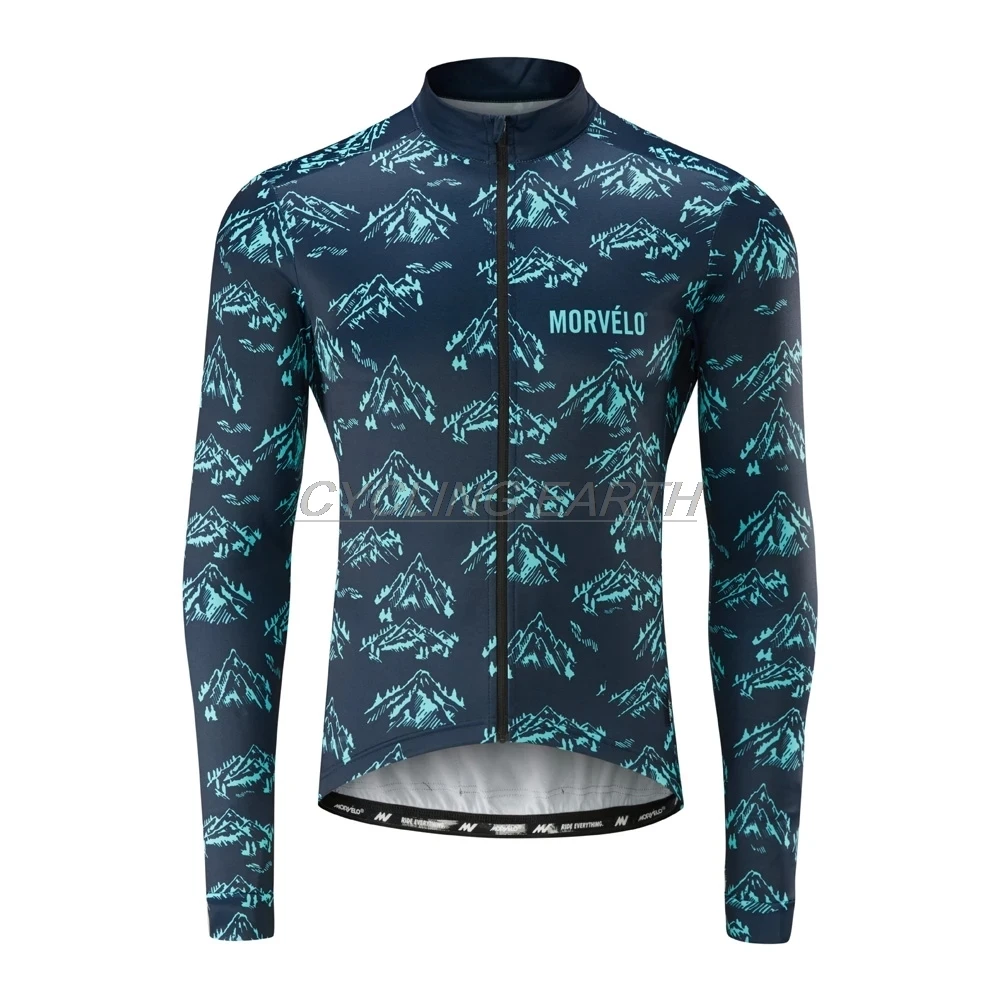 Morvelo велокофты Auturmn велосипедная профессиональная одежда командная рубашка с длинными рукавами ropa ciclismo унисекс дышащий детский нагрудник брюки костюм - Цвет: jersey