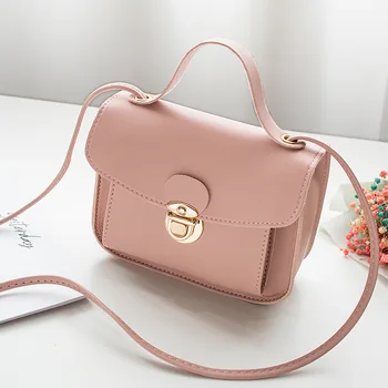 

2020 new women's bag new product Korean version of Napa portable small change small square bag summer bag cover lock small bag