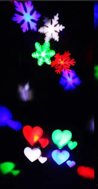 Snowflake love Мини ЕС/США 100-240 В Праздничная Светодиодная лампа прожектор с 2 горками для внутреннего/наружного украшения рождественской вечеринки - Испускаемый цвет: Snowflake love