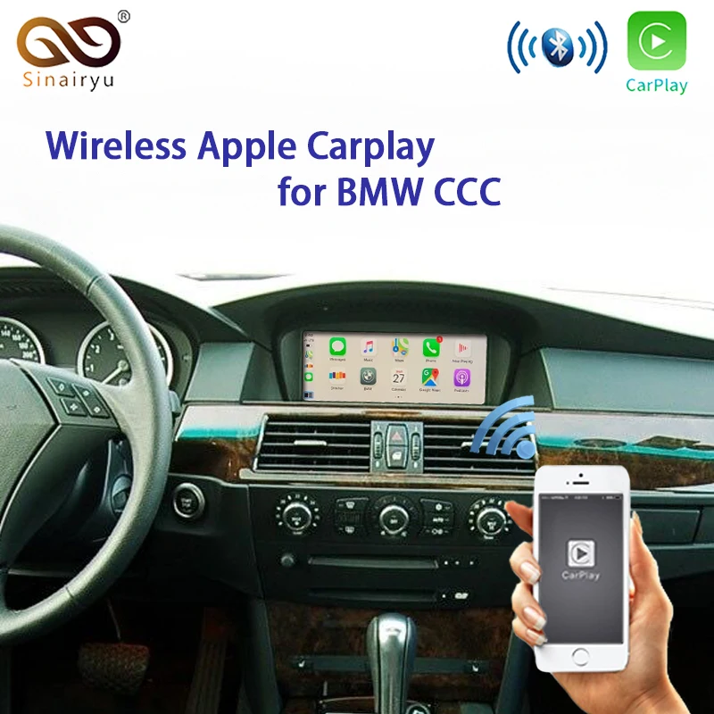 Kablosuz Apple Carplay BMW CCC 1 3 5 6 7 sertes X1 X3 X5 X6 Z4 E60 E61 E62 e63 E70 E71 E8 Android otomatik yansıtma araba oynamak