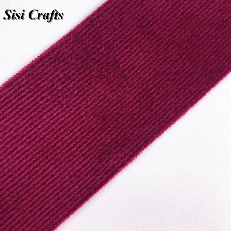 Sisi Crafts Maroon Tape Soft Stripe Corduroy Ribbon 10 25 40mm Fabric Velvet Smooth Bias Layering DIY Hair Bow Collar Accessory | Дом и сад