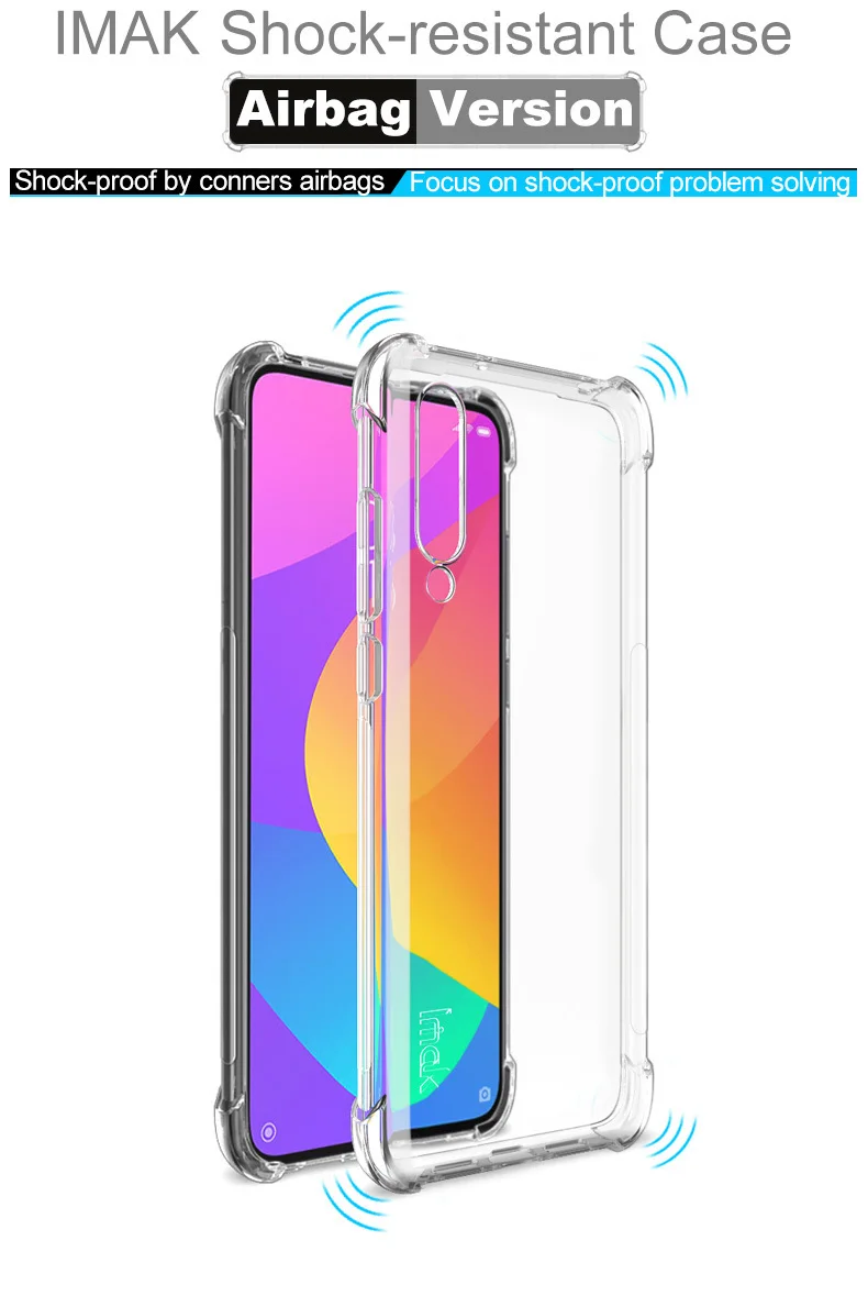 IMAK Xiaomi mi CC9 чехол mi CC9 Силиконовый мягкий прозрачный ТПУ чехол для Xiaomi mi CC9e с пленкой