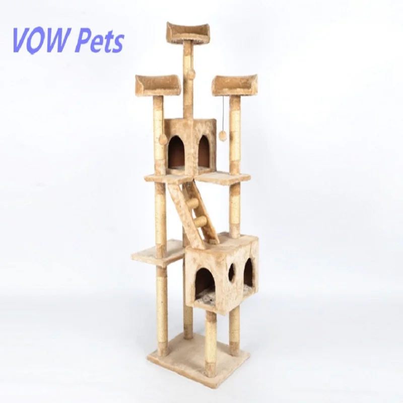 VOW Pets Pet Multifunctional Chair Creative Cube House With Scratching Removable Pad Cushions Pet Activity Cat Tree With Ball