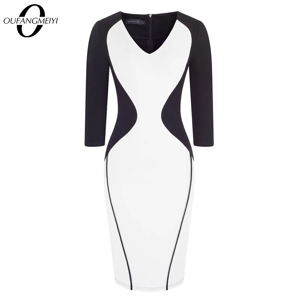 Элегантное женское лоскутное модное деловое современное облегающее платье