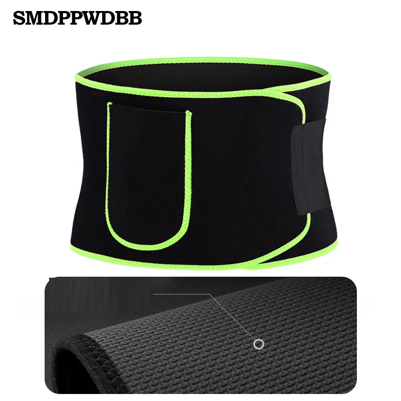 Green Postpartum fitness Abdominal sweating sports belt Yoga elastic band Bodybuilding body sculpting - Цвет: Green