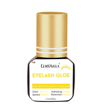 

Cursavela Professional Low Irritation 5ml Eyelash Glue Waterproof Mink Eyelashes Glues Longest Lasting Time Fastest Adhesive