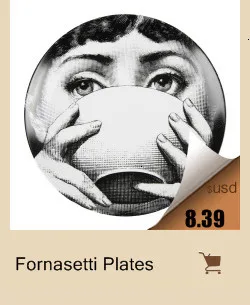 Модный стиль итальянский дизайнер Fornasetti декоративные подвесные тарелки Лина Кавальери лицо модель блюда керамика красота Ремесло Декор
