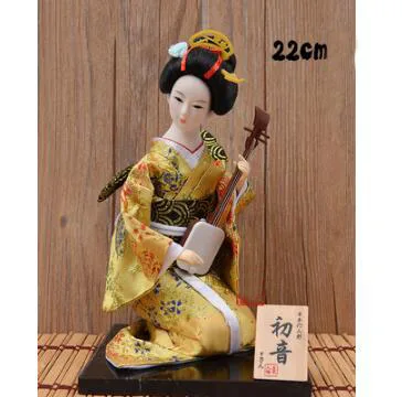 Colour 6 22 см/25 см Этнические куклы "японские гейши", кимоно, куклы Belle для девочек, Женская коллекция, украшение дома, миниатюрные фигурки ZL216 - Цвет: Colour 6
